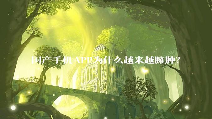 国产手机APP为什么越来越臃肿？
